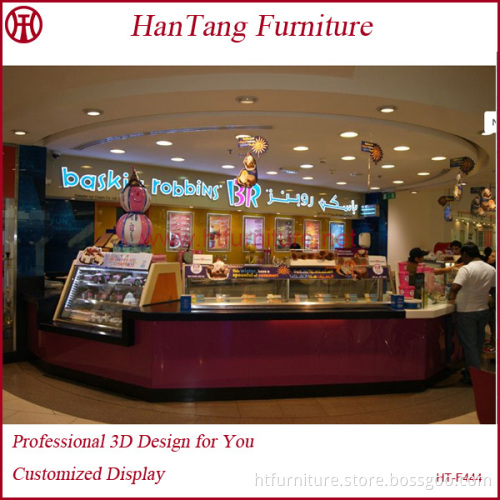 Free 3d design wooden store dessert showcase for sale